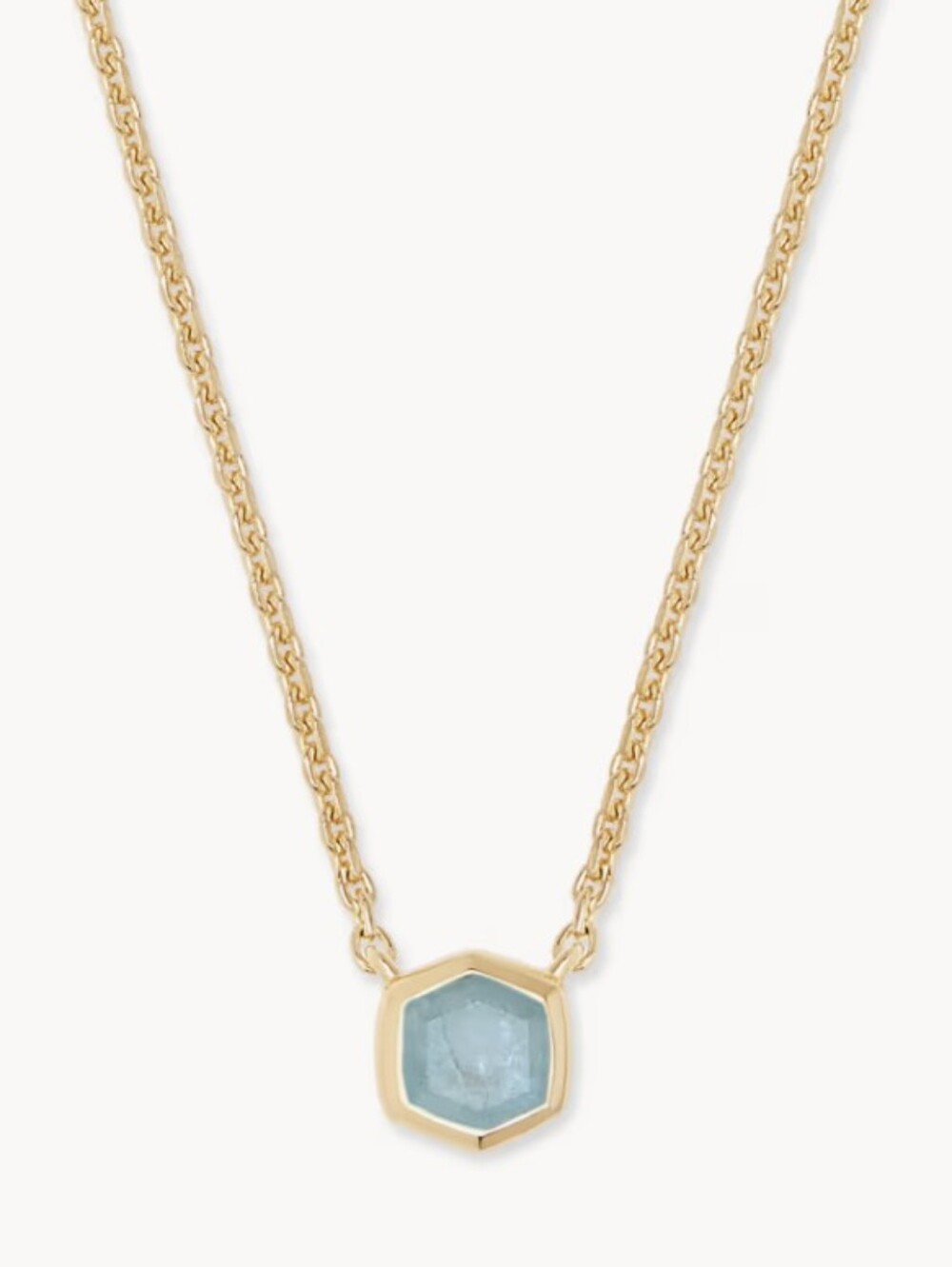 Kendra Scott Demi-fine Davie Necklace W. Aquamarine Stone